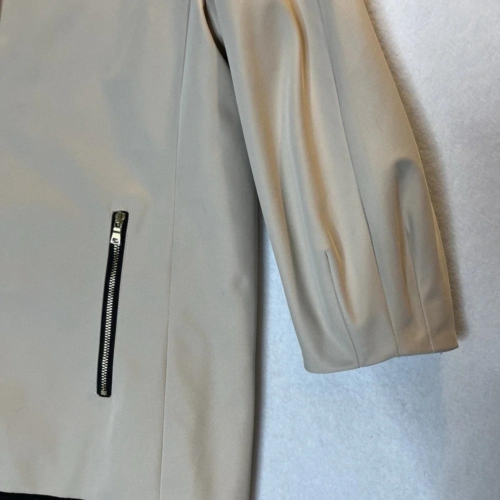 Ann Taylor Ivory Tan Women's Coat Long Dressy Jacket S Quiet‎ Luxury Old Money